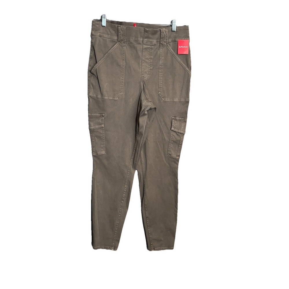 SPANX NWT Cargo Pants Womens 1X Tan Brown Utility Pull On Jogger Stretch